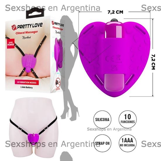 Estimulador vaginal con 12 modos de vibracion con correa sujetadora